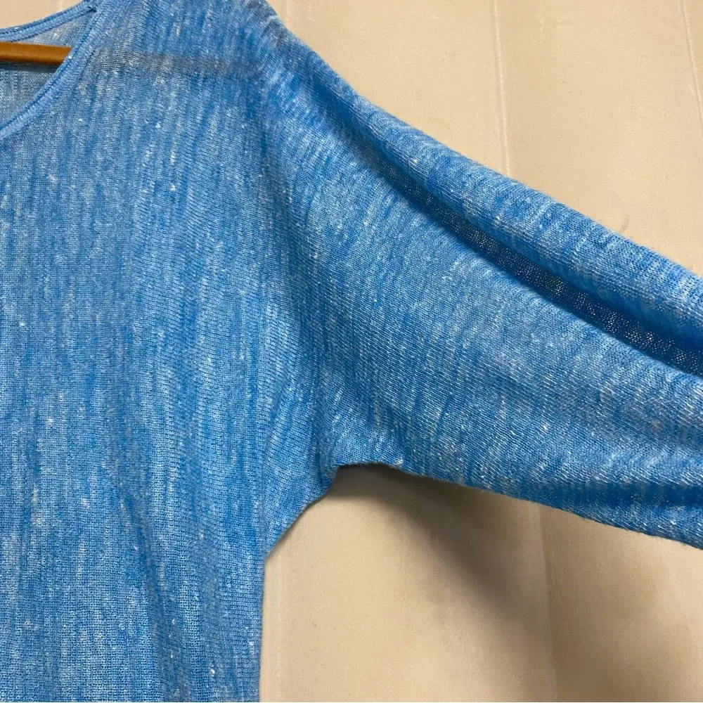 Margaret O’Leary Women’s Sweater Large Linen Blend Dolman Sleeve Designer Luxury